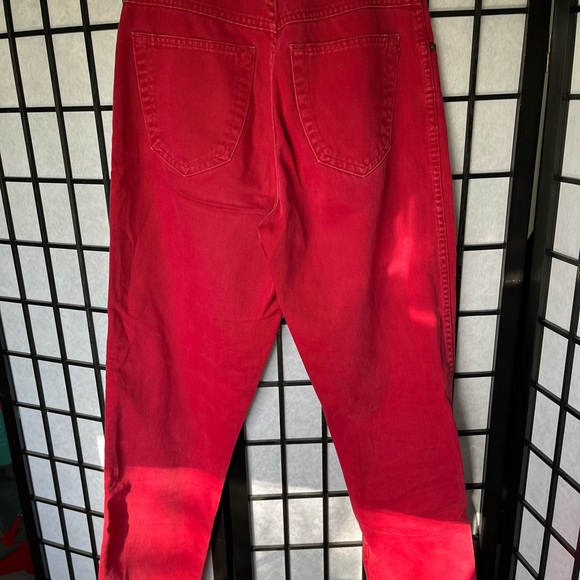High Rise Red Jeans - Picture 5 of 6